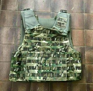 British Army Osprey Mtp Molle Plate Carrier Vest With Ops Panel Size Large Plus