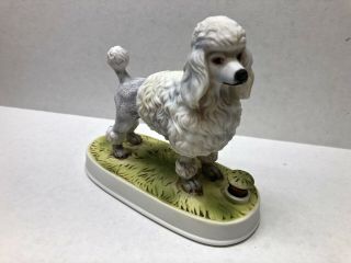1975 French Poodle Lionstone Whiskey Decanter Kentucky Porcelain Dog Series 6 "