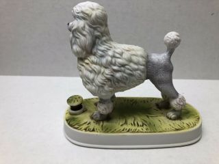 1975 French Poodle Lionstone Whiskey Decanter Kentucky Porcelain Dog Series 6 