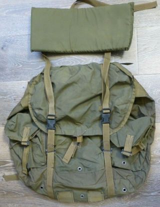 Us Army Lc - 1 Field Pack Combat Nylon Large Green Backpack - No Frame - Euc