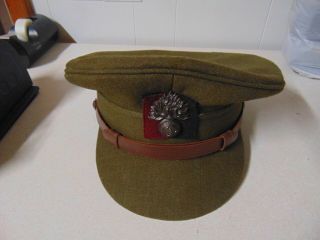 Military Hat Officers Cap Very Old With Ordnance Corps Size 7 1/2 Unsure British