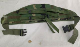 Woodland Large Rucksack Waist Belt Hip Kidney Pad,  U.  S.  Military Issue