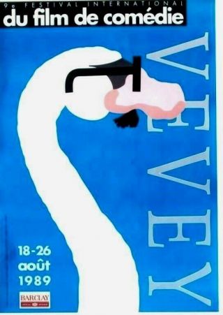 Vintage Poster Vevey Comedy Film Festival 1989