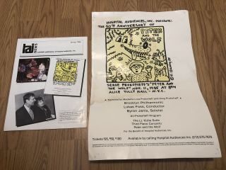 1986 Keith Haring Hospital Audiences Inc Peter And The Wolf Poster & News Letter