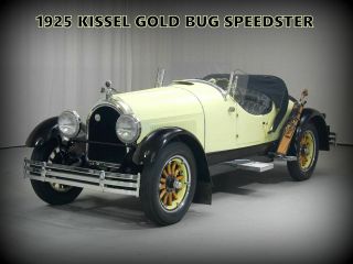 1925 Kissel Motor Car Metal Sign: Gold Bug Speedster Model - A Beauty