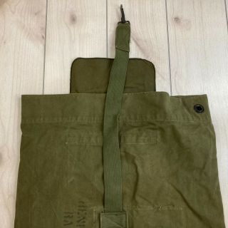 US Army Vintage Military Duffle Bag OD Green Canvas 3