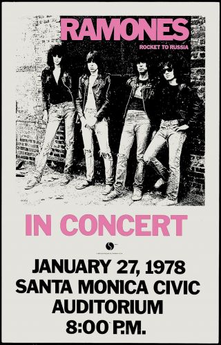 Ramones Rocket To Russia Concert Poster Canvas Print
