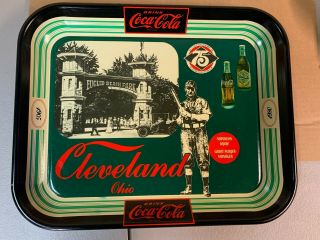 1980 Cleveland Ohio 75th Anniversary Coca Cola Coke Metal Tray Euclid Beach Park