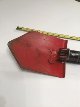 Vintage Red Military Style Folding Trench Shovel Pick Camp by NGS JAPAN 2