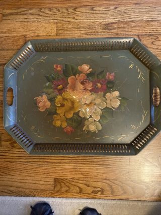 Painted Toile Tray