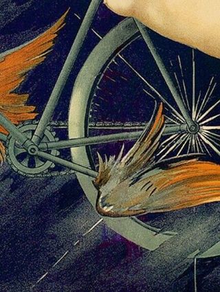 Cycles Gladiator Vintage Style 1895 Art Nouveau Bicycle Poster - 24x32 2