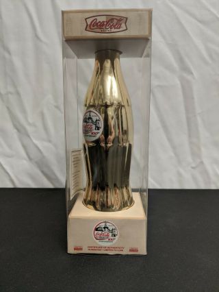 Cincinnati Coca - Cola Gold Commemorative Bottle Limited/numbered Rare W/coa 100an