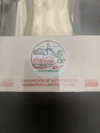 Cincinnati Coca - Cola Gold Commemorative Bottle Limited/Numbered Rare W/COA 100An 3