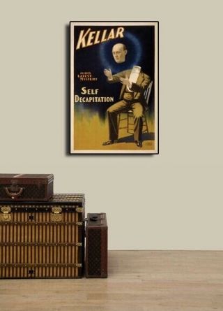 1897 Kellar the Magician Decapitation Illusion Vintage Style Magic Poster 20x30 3