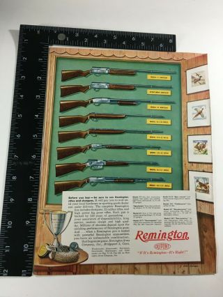 1947 Print Ad Remington Rifles Shotguns 8 Models