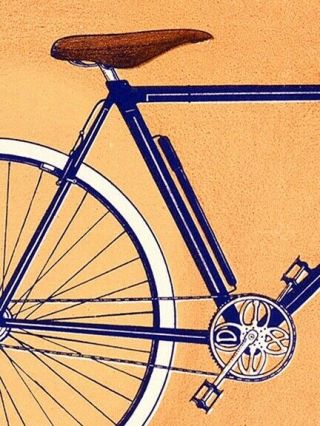 1920s Classic Cycling Poster - Thinking 