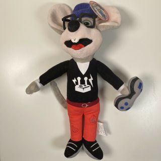 Chuck E Cheese Limited Edition " Gamer " Soft Plush Doll 12 Inches Tall