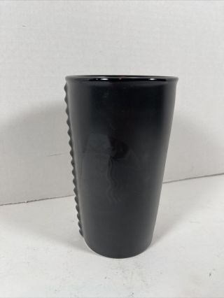 Starbucks Coffee 2015 Black Matte Studded Ceramic Travel Mug Tumbler 10oz No Lid