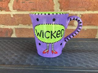Large Size Wicked Witch Purple,  Green Coffee Mug Lorrie Veasey Our Name Is Mud