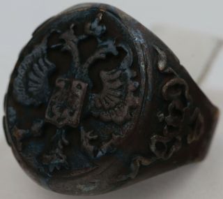 Russia Ring Eagle Crown Coat Of Arms Moscow Russian Jewelry Bronze Size Us 11