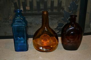 Set Of 3 Wheaton Bottles Berring 