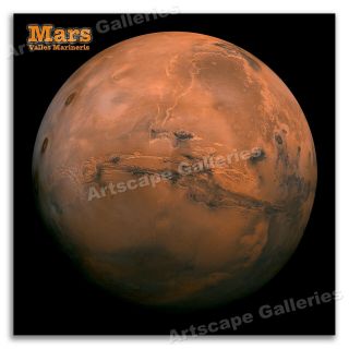 Mars - Valles Marineris Hemisphere - Nasa / Space / Astronomy Poster - 24x24