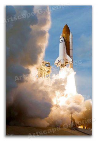 Space Shuttle Atlantis Launch Poster Nasa Sts - 122 - 24x36