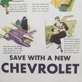 1933 Saturday Evening Post Chevrolet Print Ad 15 Ways To Please Your Wife