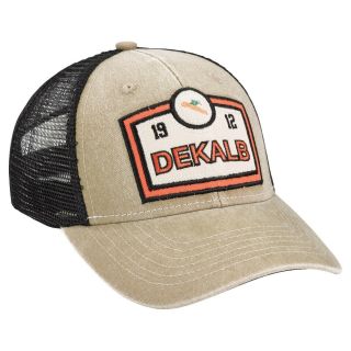 Dekalb Seed Khaki & Black Mesh Baseball 1912 Logo Cap Hat Ds37