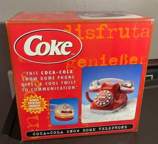 Vintage Coca - Cola Coke Snow Dome Telephone Soda Pepsi Advertisement