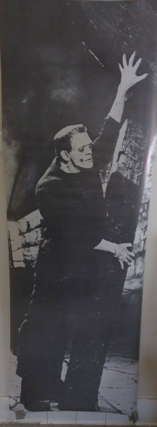 Frankenstein Vintage 1970s Huge Pop Door Poster 26 X 76