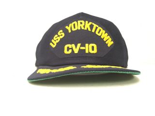 Usn Uss Yorktown Cv - 10 Hat Adjustable Snap Back Us Navy Aircraft Carrier Ship