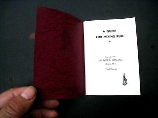 A Guide For Mixing Rum Felton ' s Pilgrim Cocktail Bar Mixology 1936 Pocket size 2