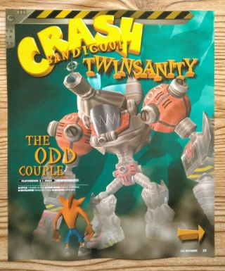 Crash Bandicoot Twinsanity Video Game Room Art 2004 Print Ad/poster Authentic