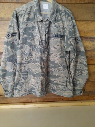 Us Air Force Camouflage Button Up Long Sleeve Camo Shirt Jacket Mens Size 42 R
