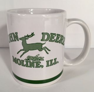 John Deere Moline Ill Coffee Tea Mug Cup Tractor Farming Boy Dog Fishing