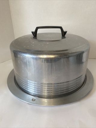 Vintage Regal Aluminum Cake Saver/carrier 35” Cake Diameter