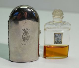 Vintage French Glass Perfume Bottle In Case - Paris De Coty.