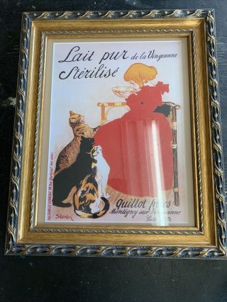 Vintage Lait Pur De La Vingeanne Sterilise Framed Print Theophile Steinlen