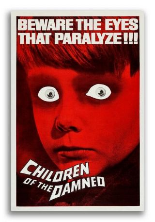 Children Of The Damned 1963 Vintage Style Horror Movie Poster - 20x30