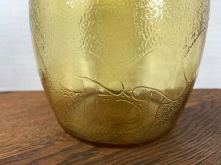 Vintage Amber Glass Mushroom Canister/Cookie Jar 2