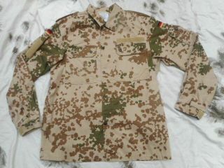 2012 German Army Issue Flecktarn Tropentarn Desert Tarn Camo Shirt Large