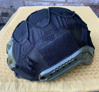 Kombat Uk Airsoft Tactical Fast Ballistic Helmet Mesh Sided Cover,  Black,  Btp Camo