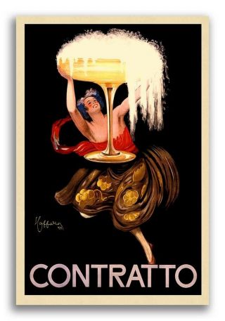 " Contratto " 1922 Vintage Style Cappiello Poster - 20x30