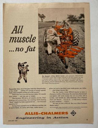 Vintage Farm Allis - Chalmers Wd - 45 Tractor Print Ad 1957