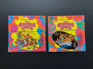 2 Vintage Kellogg’s Presents The Banana Splits 45 Rpm Children’s 7” Records 1969