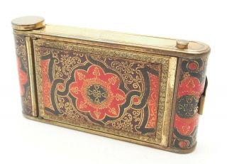 Vintage Enamel Compact Vanity Case - Uk Dealer