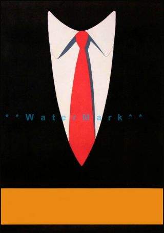 Le Cravate 1930 The Red Tie Vintage Poster Print French Men 