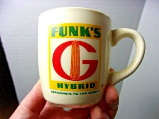 2 Vintage Funks G Hybrid Coffee Mug Cup Promo Advertising Funk ' s Farm Seed Corn 2
