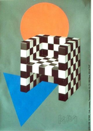 Vintage Poster Swiss Ceramic Furniture Design C.  1985